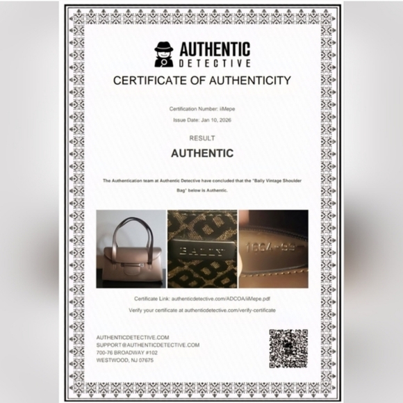 VINTAGE BALLY VESPER SHOULDER BAG WITH COA - Picture 2 of 15